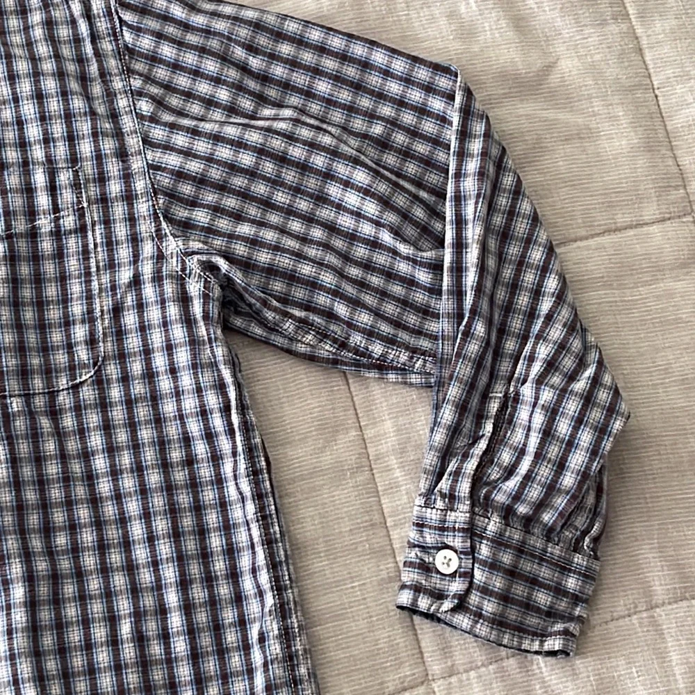 OshKosh B’Gosh Boys Button-Up Shirt 8-10 Plaid Preppy